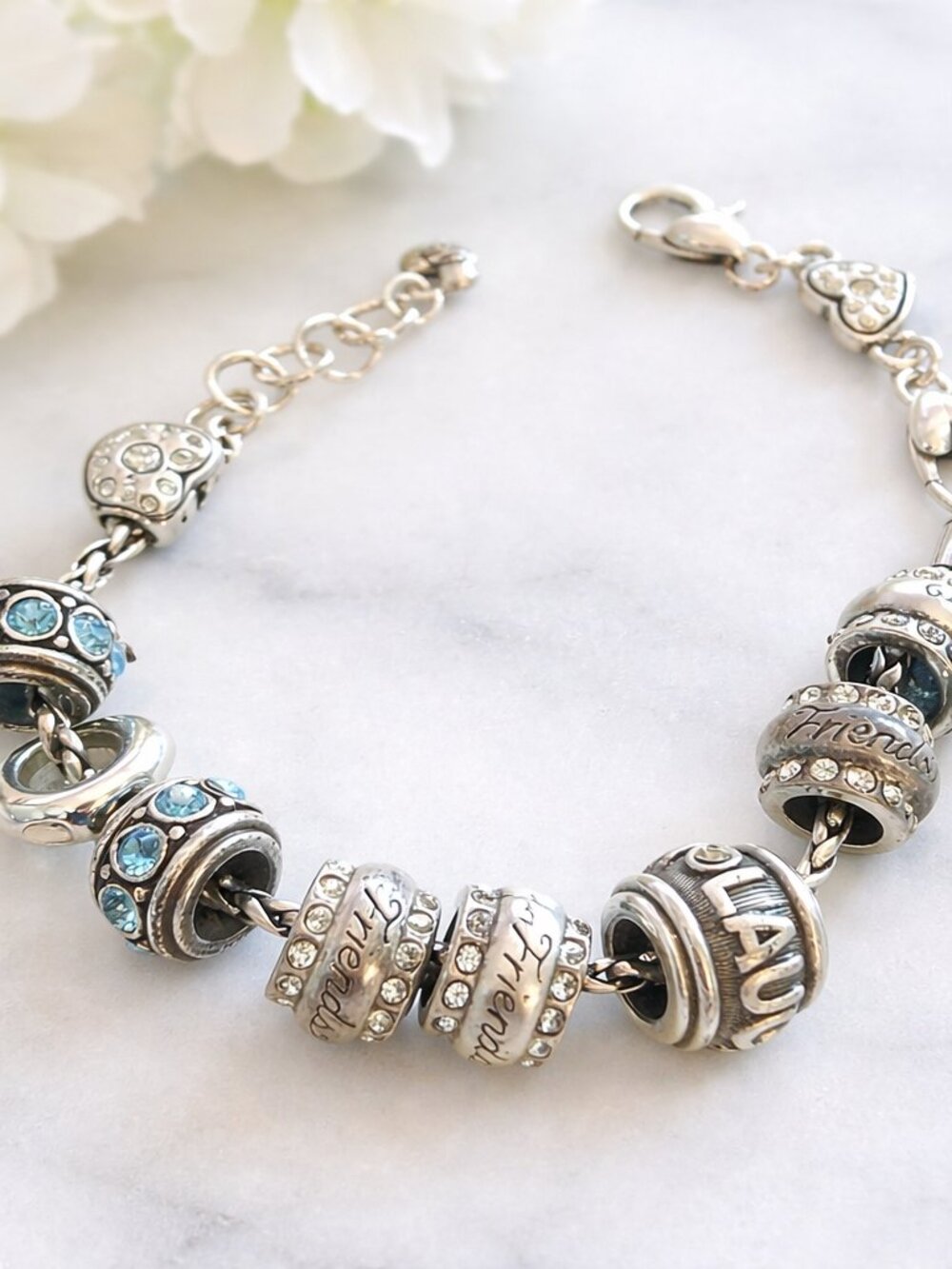 Brighton Add a Charm bracelet + 8 charms friends, Sister